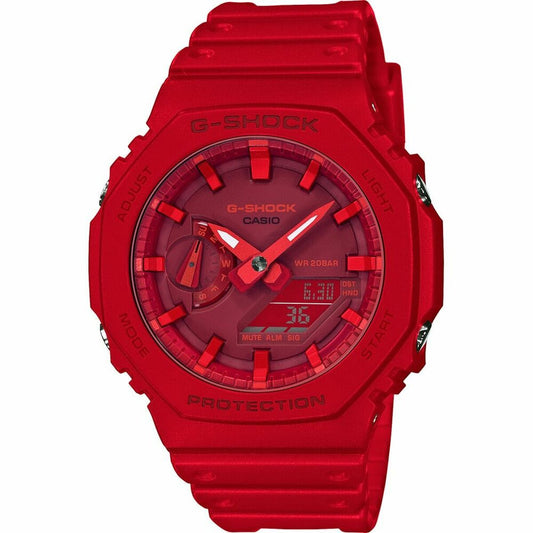 Unisex Watch Casio GA-2100-4AER Red Multifunction Casio