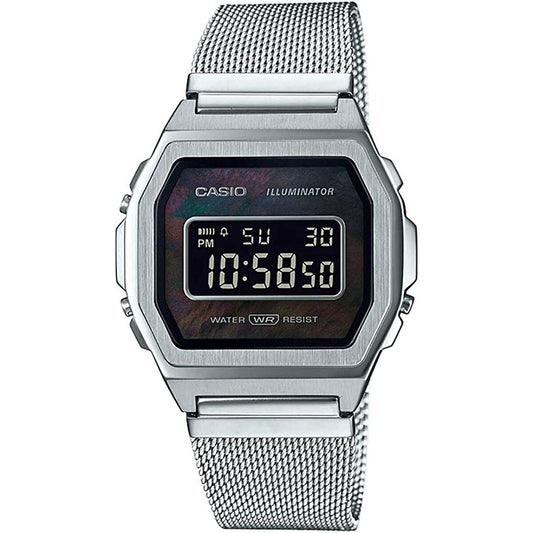 Men's Watch Casio A1000M-1BEF Black Silver Casio