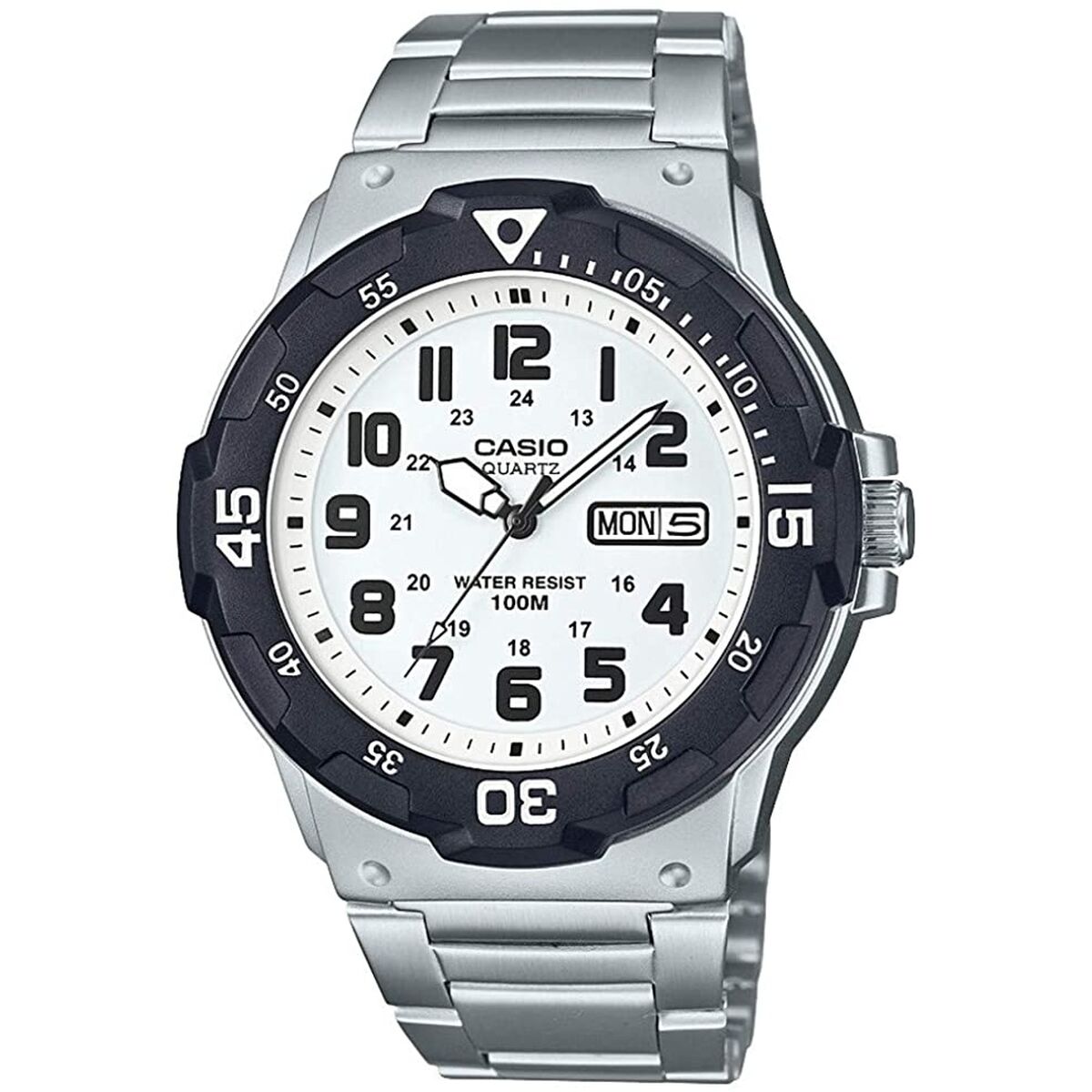 Men's Watch Casio DIVER 100M White Silver (Ø 44,5 mm) Casio