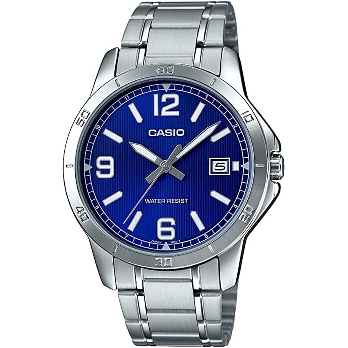 Men's Watch Casio CASUAL DATE STEEL - BLUE Silver (Ø 41,5 mm) (Ø 47 mm) Casio