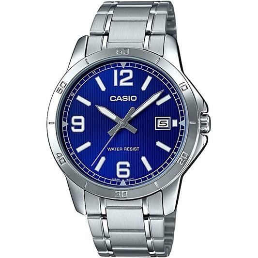 Men's Watch Casio CASUAL DATE STEEL - BLUE Silver (Ø 41,5 mm) (Ø 47 mm) Casio