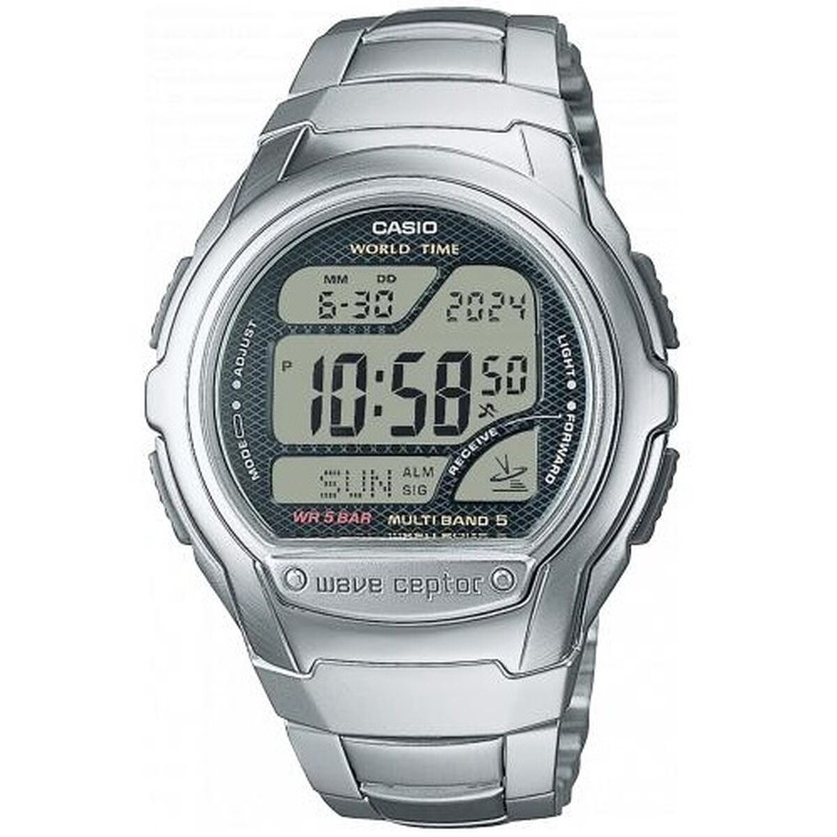 Men's Watch Casio WV-58RD-1AEF Black Silver (Ø 44 mm) Casio