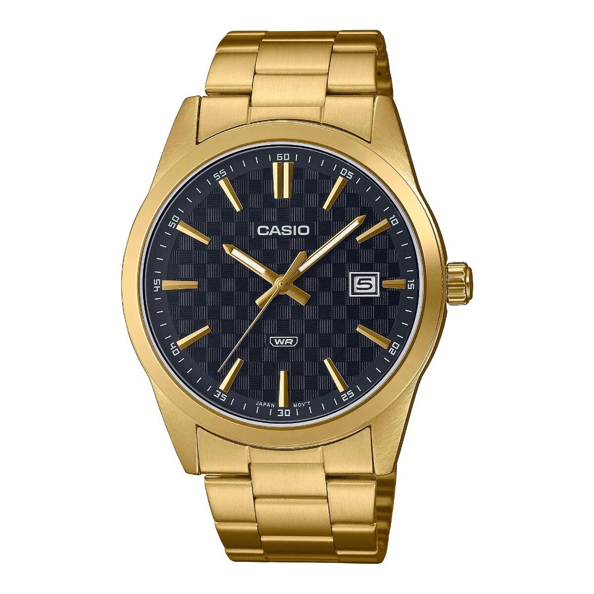 Men's Watch Casio DATE CARBON LOOK DIAL - GOLD SERIE - BLACK (Ø 41 mm) Casio