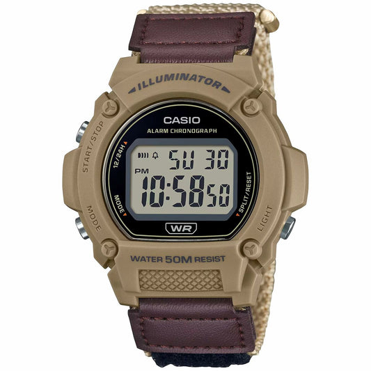 Men's Watch Casio Illuminator W-219HB-5A Grey (Ø 47 mm) Casio