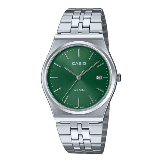 Men's Watch Casio Green Silver (Ø 35 mm) Casio