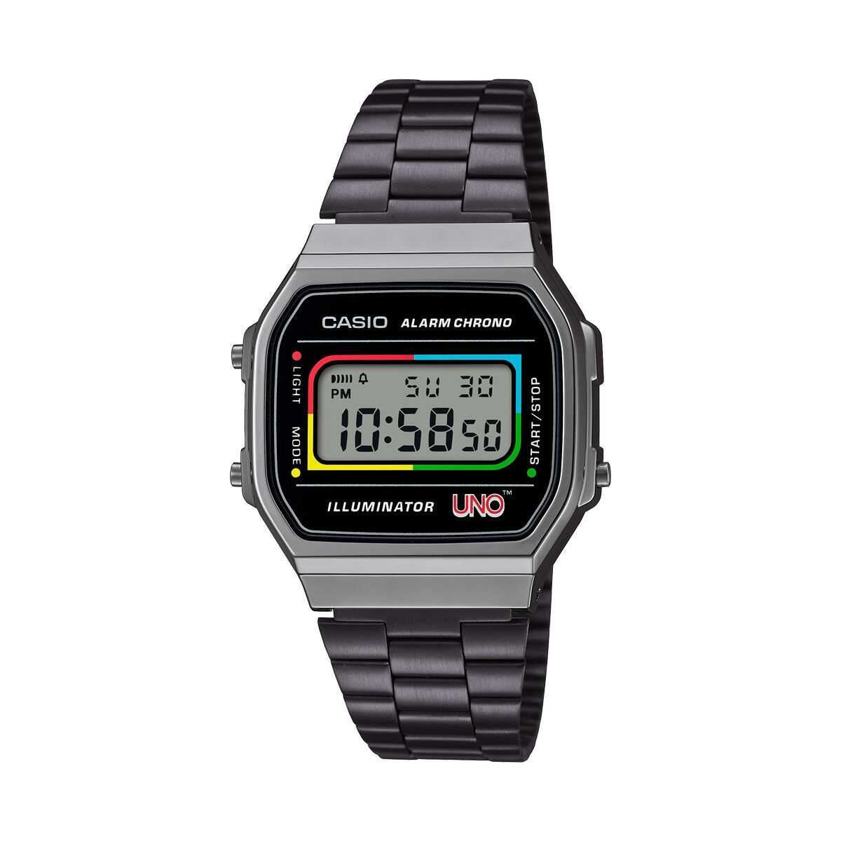 Men's Watch Casio A168WEUC-1AER Black Grey (Ø 36 mm) Casio