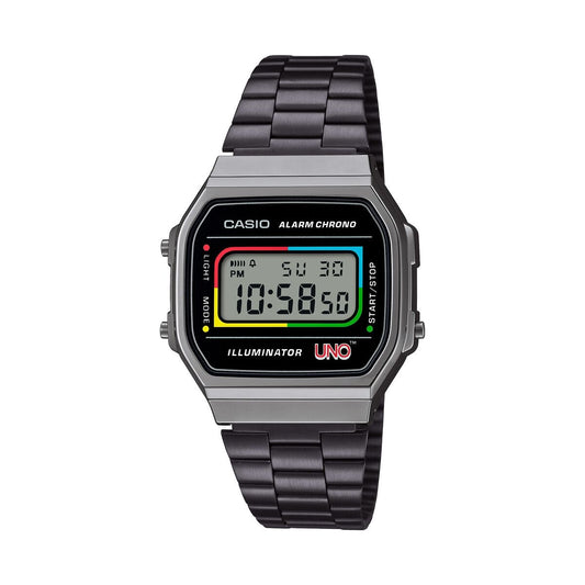 Men's Watch Casio A168WEUC-1AER Black Grey (Ø 36 mm) Casio