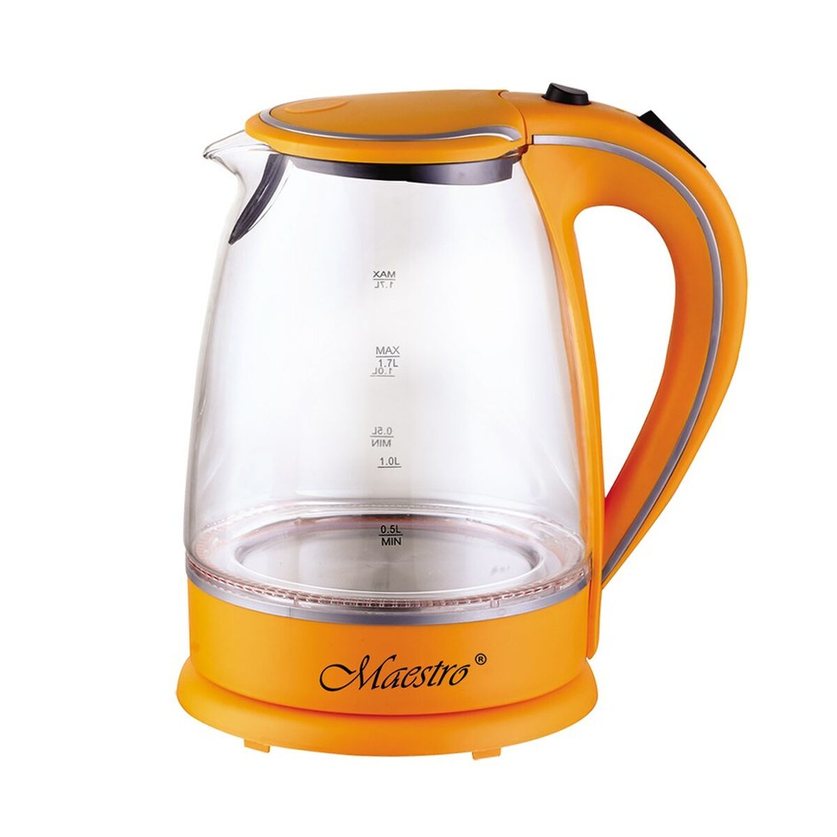 Kettle Feel Maestro MR-064 Orange Transparent Glass 2000 W 1,7 L Feel Maestro