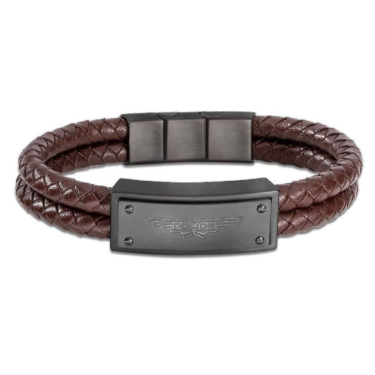 Men's Bracelet Police PEJGB2009032 Leather 19 cm Police