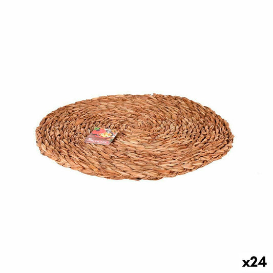 Table Mat Privilege Brown Ø 35 cm wicker (24 Units) Privilege