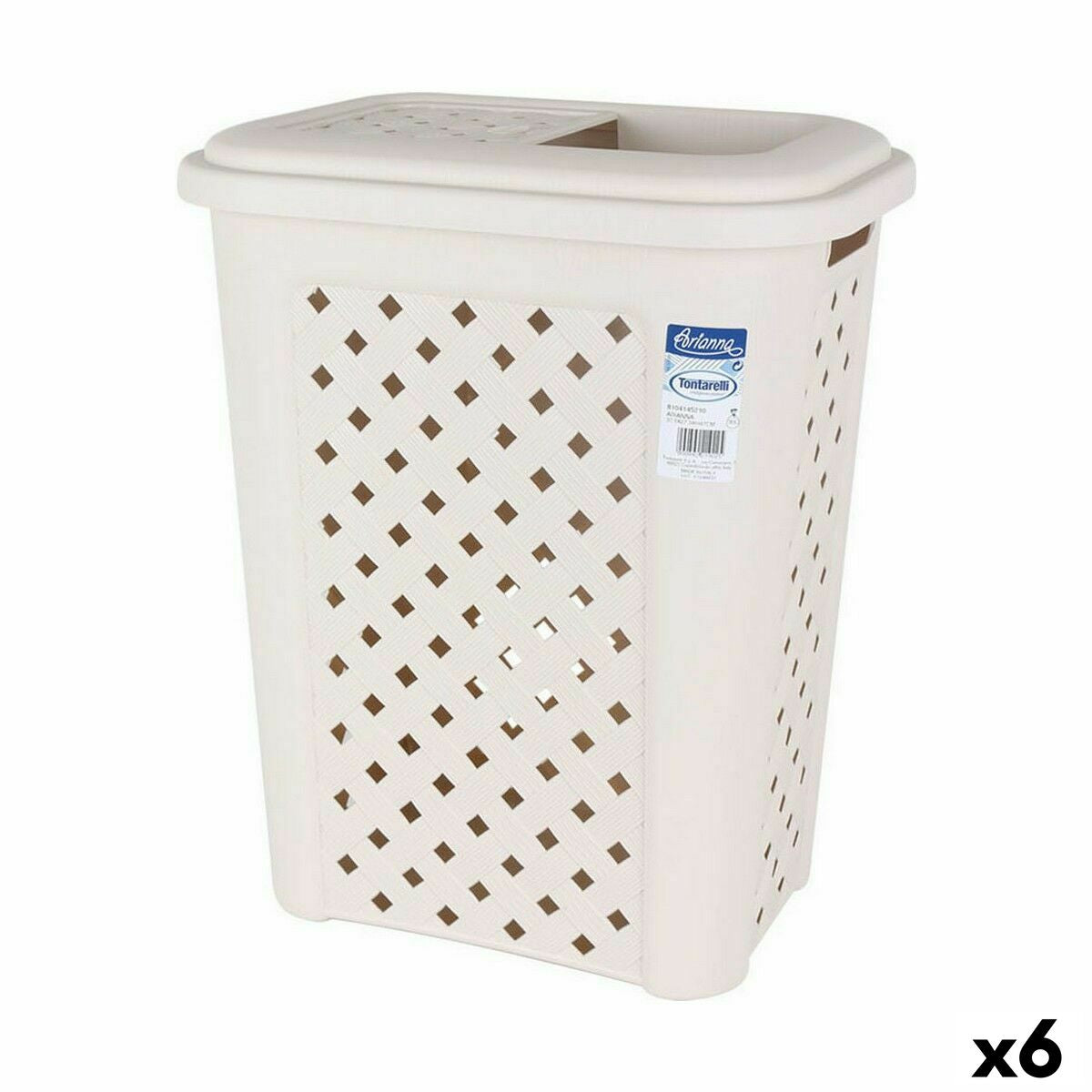 Rubbish bin Tontarelli Arianna 30 L Beige (6 Units) Tontarelli