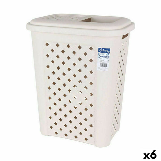 Rubbish bin Tontarelli Arianna 30 L Beige (6 Units) Tontarelli