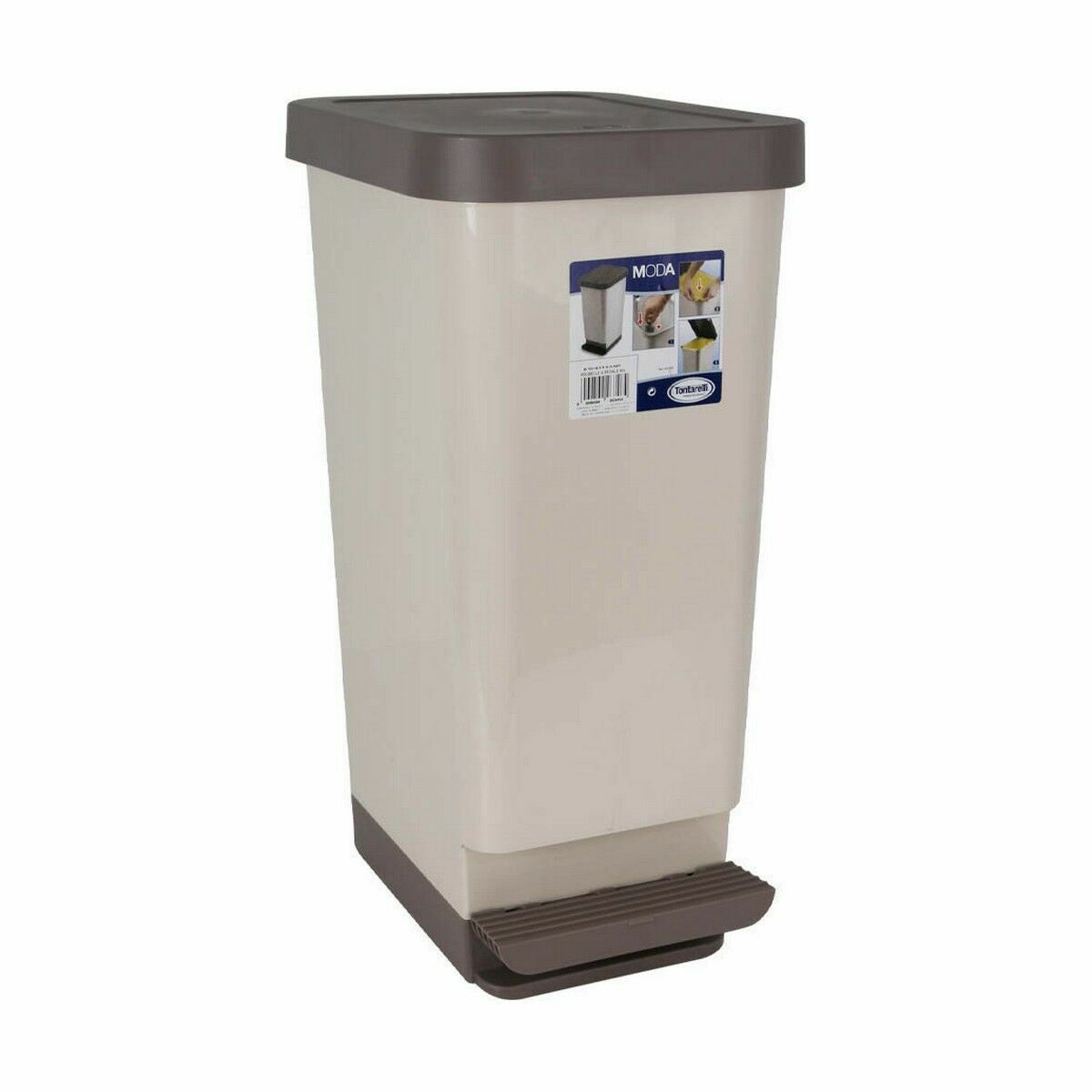 Pedal bin Tontarelli Moda Brown (4 Units) Tontarelli