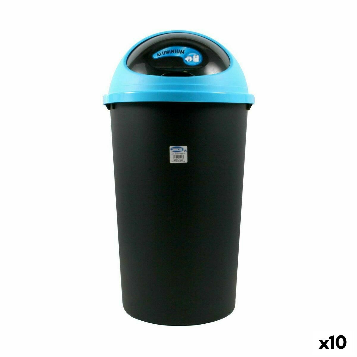 Rubbish Bin Tontarelli Big hoop Blue Black 50 L 39 x 39 x 72 cm (10 Units) Tontarelli