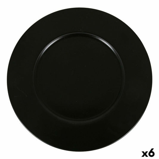 Underplate Inde Black Porcelain 6 Units Inde