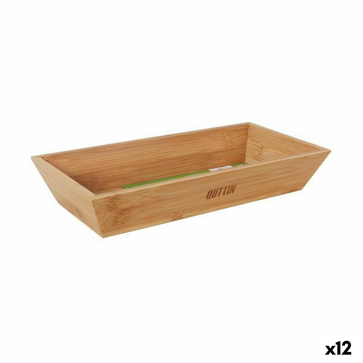 Bowl Quttin Brown Bamboo 29,3 x 14 x 5 cm (12 Units) Quttin