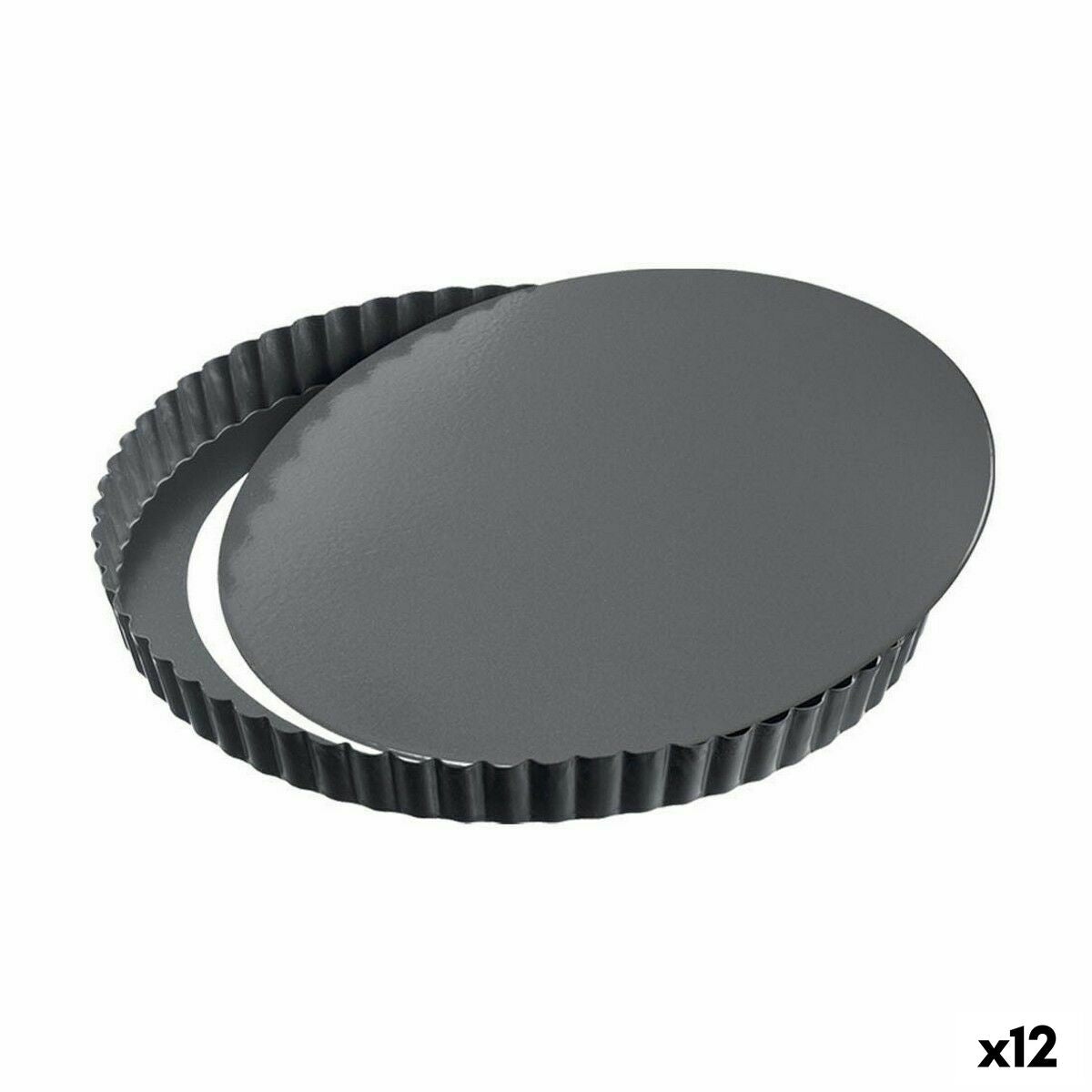 Springform Pan Quttin Black Carbon steel 24 x 2,8 cm (12 Units) Quttin