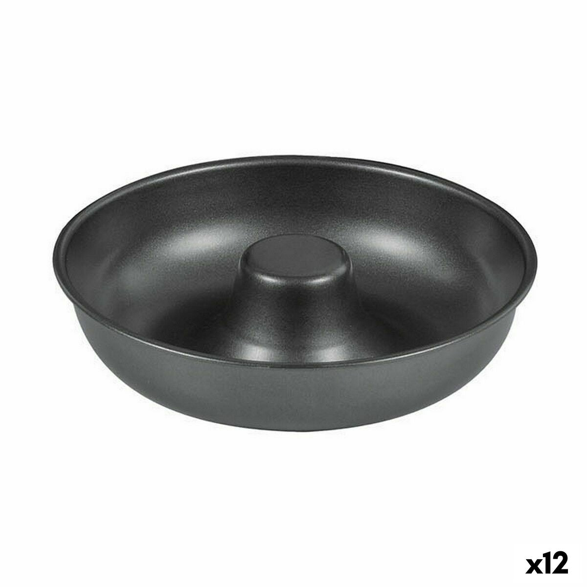 Oven Mould Quttin Doughnuts Carbon steel Black Ø 21 cm 21 x 5 cm (12 Units) Quttin