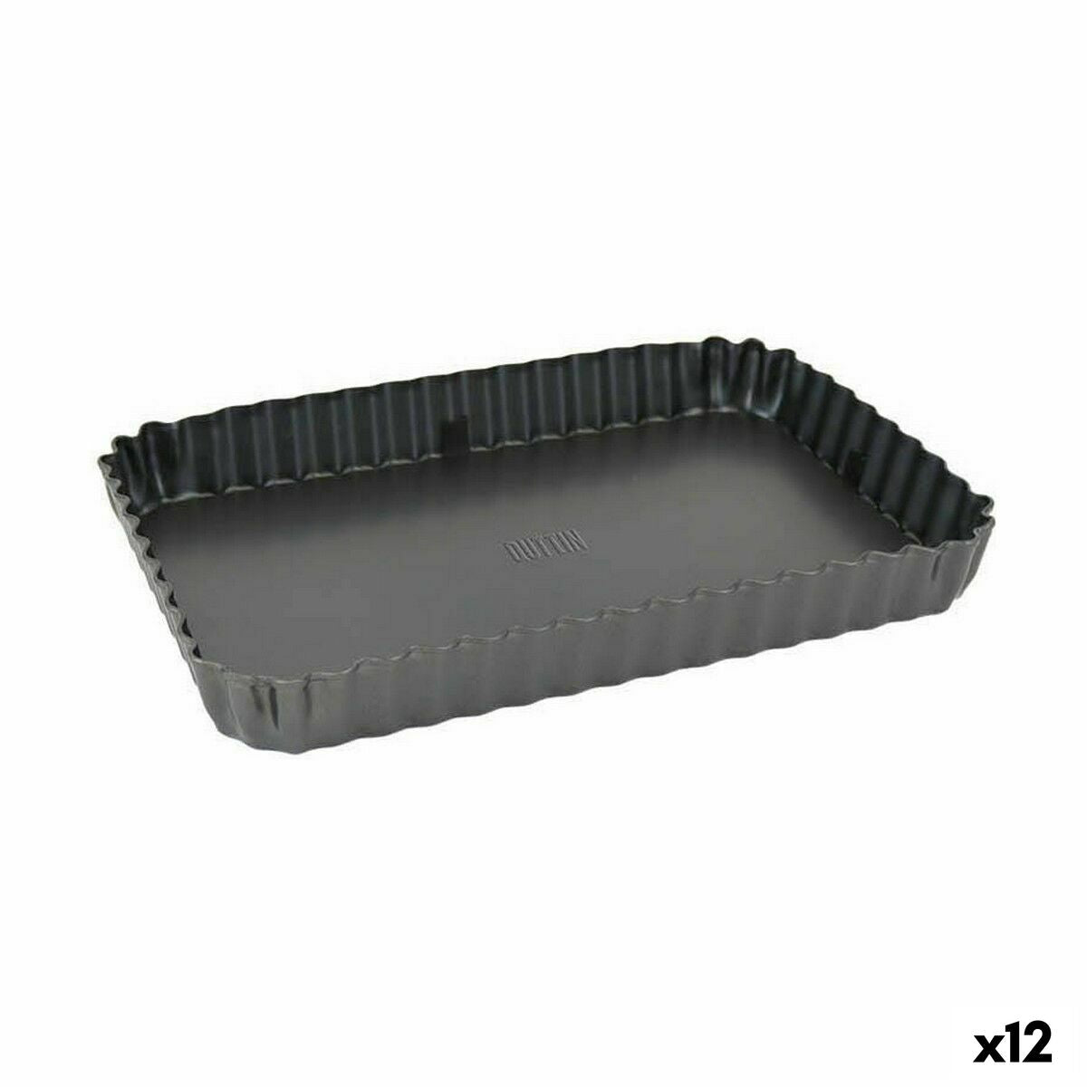 Springform Pan Quttin Black Carbon steel 25,5 x 17,2 x 3 cm (12 Units) Quttin