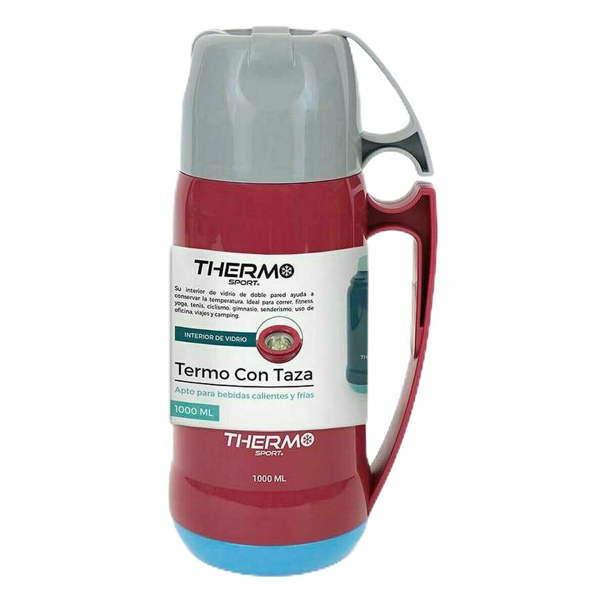 Travel thermos flask ThermoSport 1 L Multicolour 12 Units ThermoSport