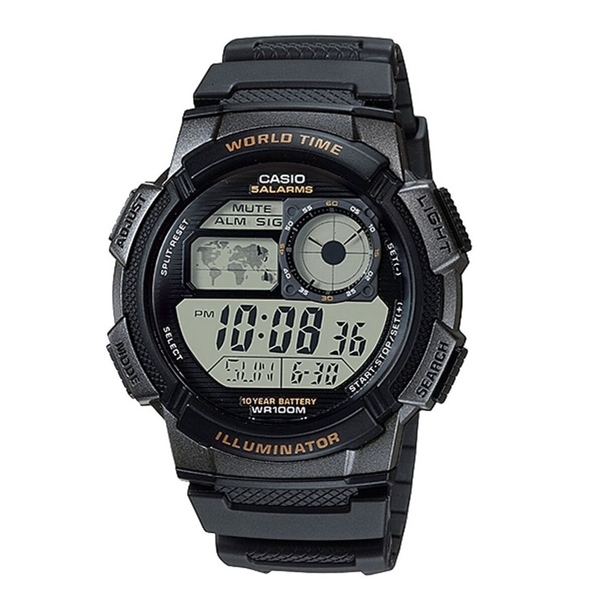 Unisex Watch Casio WORLD TIME ILLUMINATOR (48 mm) Casio