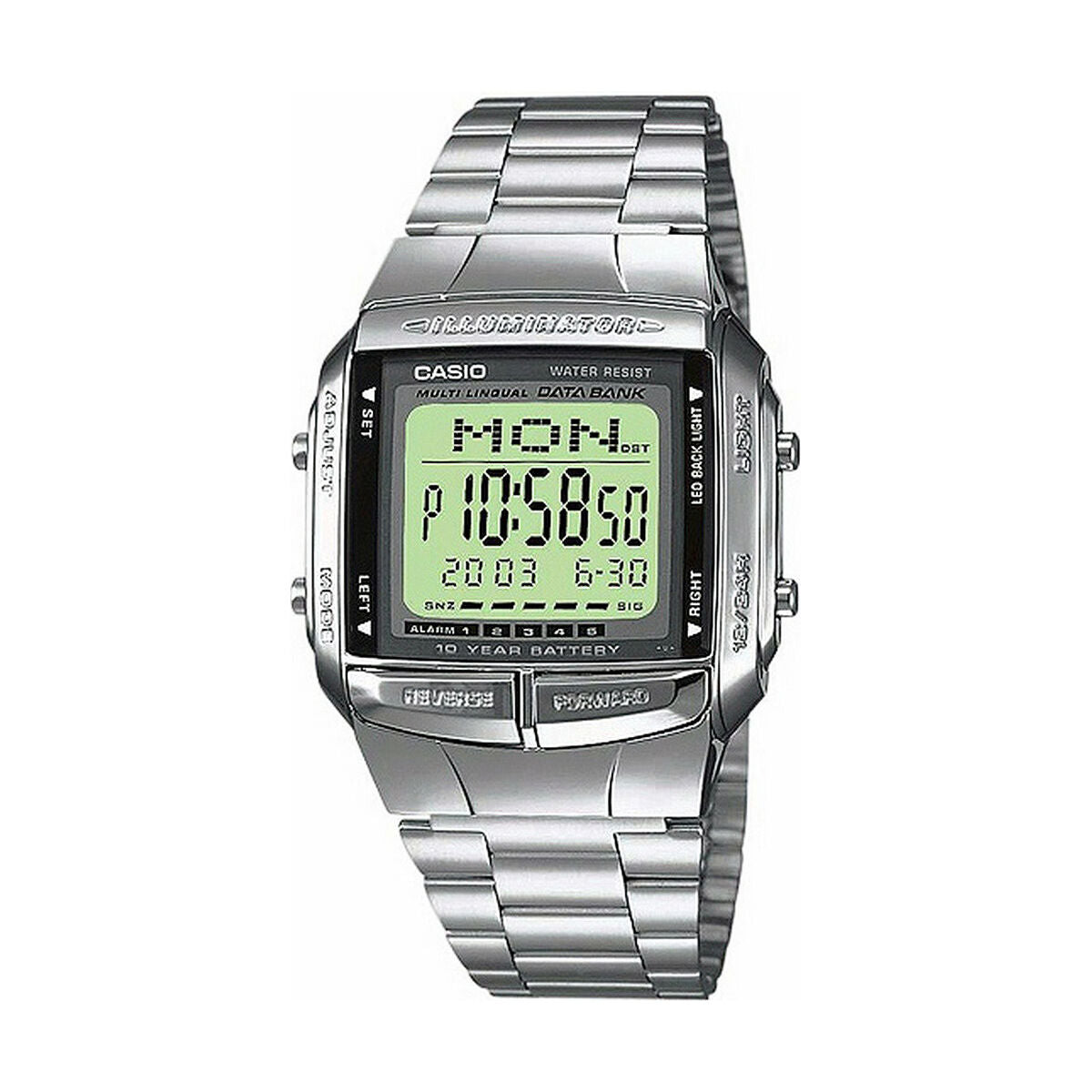 Men's Watch Casio DATABANK Silver (Ø 38 mm) Casio