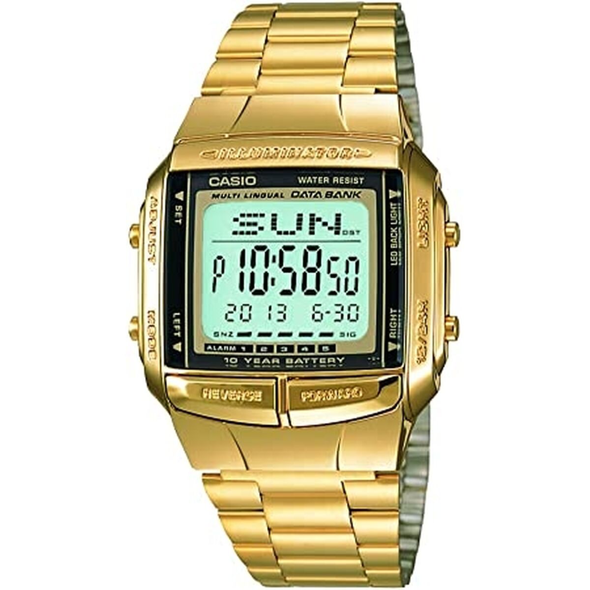 Men's Watch Casio DATABANK Golden (Ø 38 mm) Casio