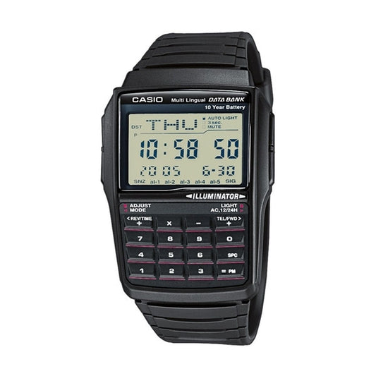 Men's Watch Casio DATABANK CALCULATOR Black Grey Casio