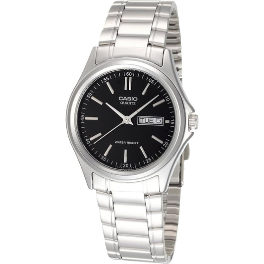 Unisex Watch Casio DATE Black Silver (Ø 35 mm) Casio