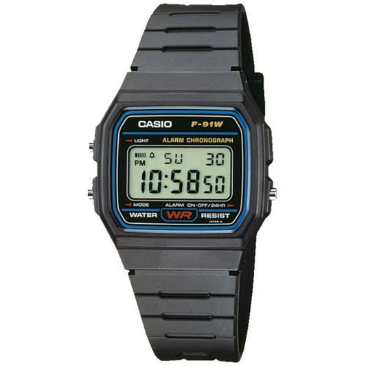 Unisex Watch Casio F-91W-1YER Black (Ø 35 mm)