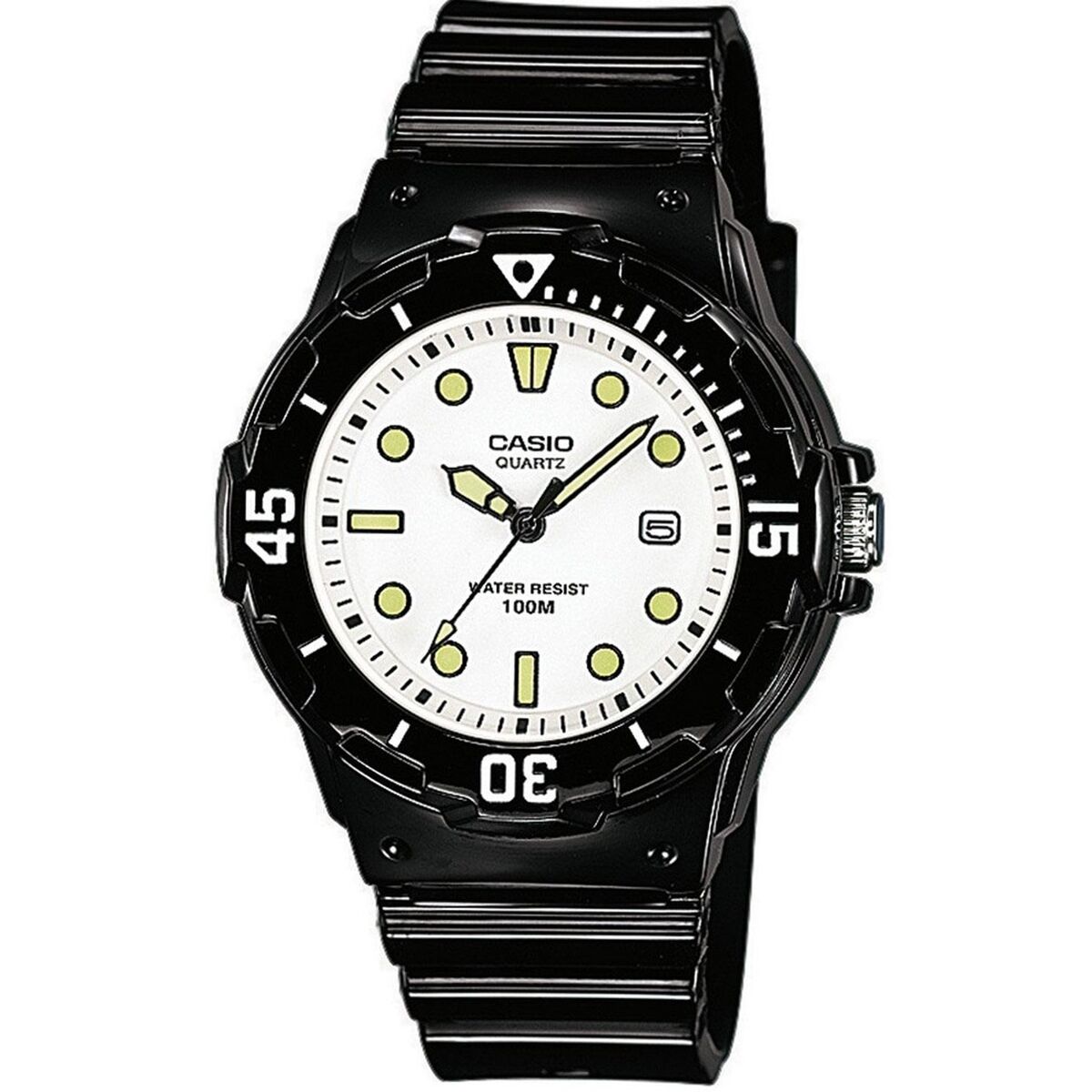 Men's Watch Casio DIVER 100M White Black (Ø 44,5 mm) Casio