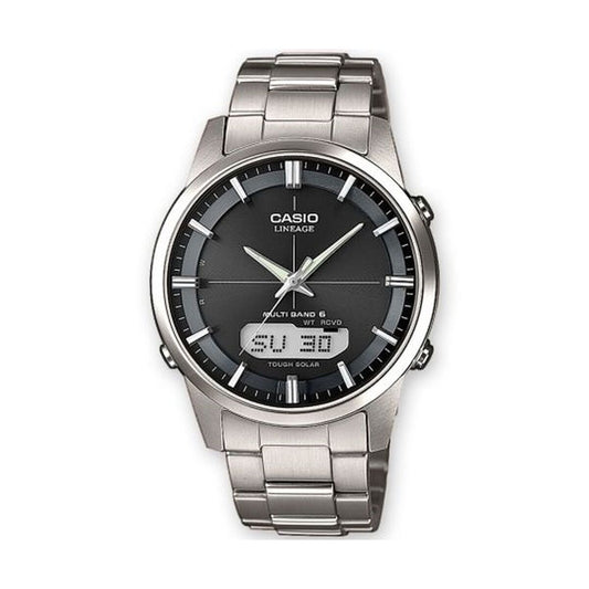 Men's Watch Casio LINEAGE Multiband 6 Tough Solar Black Silver (Ø 40 mm) Casio