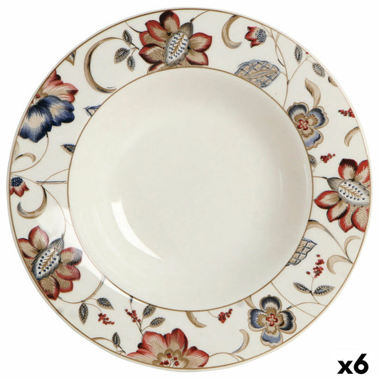 Deep Plate Queen´s By Churchill Jacobean Floral Ceramic China crockery 22,8 cm (6 Units) Queen´s