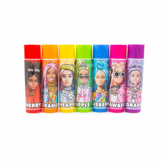 Coloured Lip Balm Barbie Children's 7 Pieces Barbie