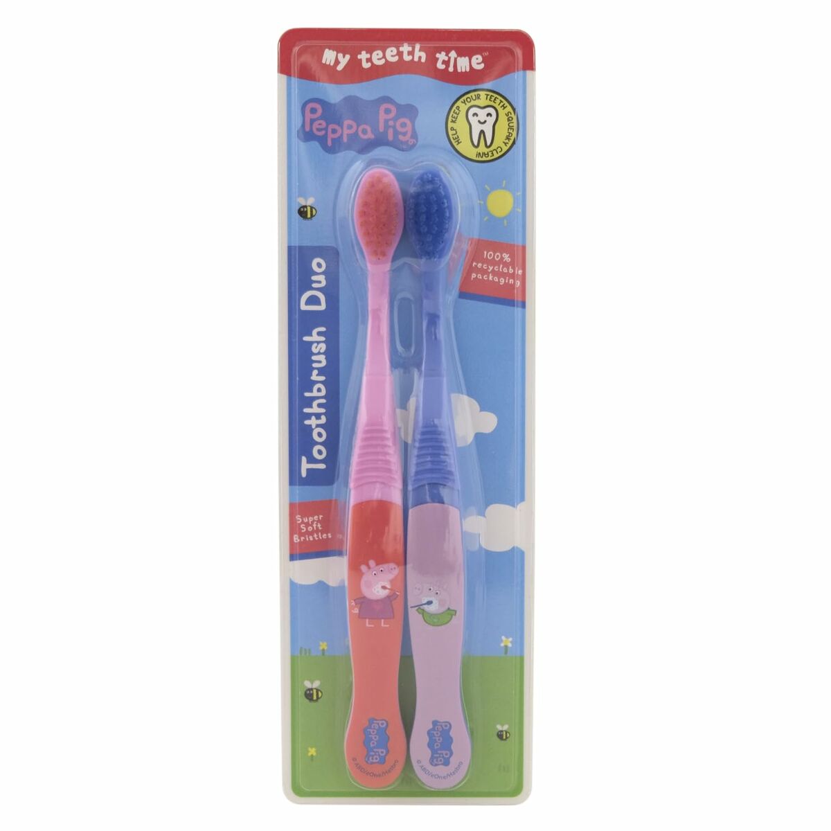 Toothbrush for Kids Peppa Pig Pink Blue (2 Units) Peppa Pig