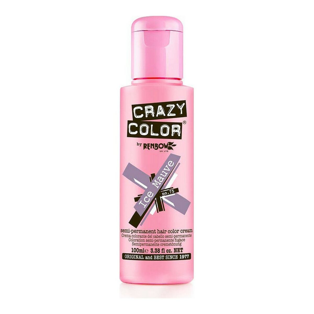 Semi-Permanent Tint Mauve Ice Crazy Color Nº 75 (100 ml) Crazy Color