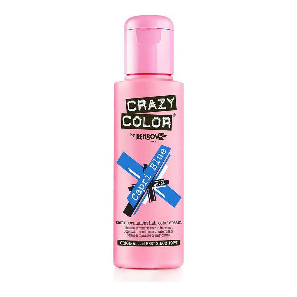 Semi-Permanent Tint Capri Blue Crazy Color Nº 44 (100 ml) Crazy Color