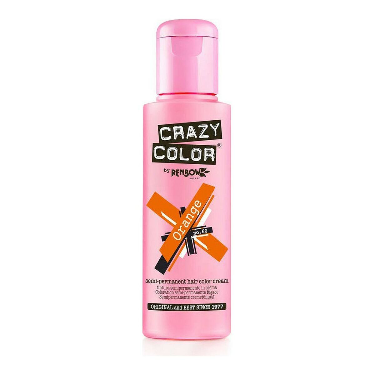 Semi-Permanent Tint Orange Crazy Color Nº 60 (100 ml) Crazy Color