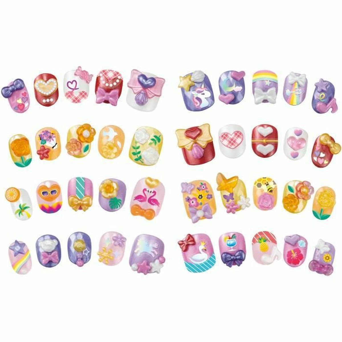 Manicure Set Aquacharms 35007 Children's Multicolour Plastic Aquabeads