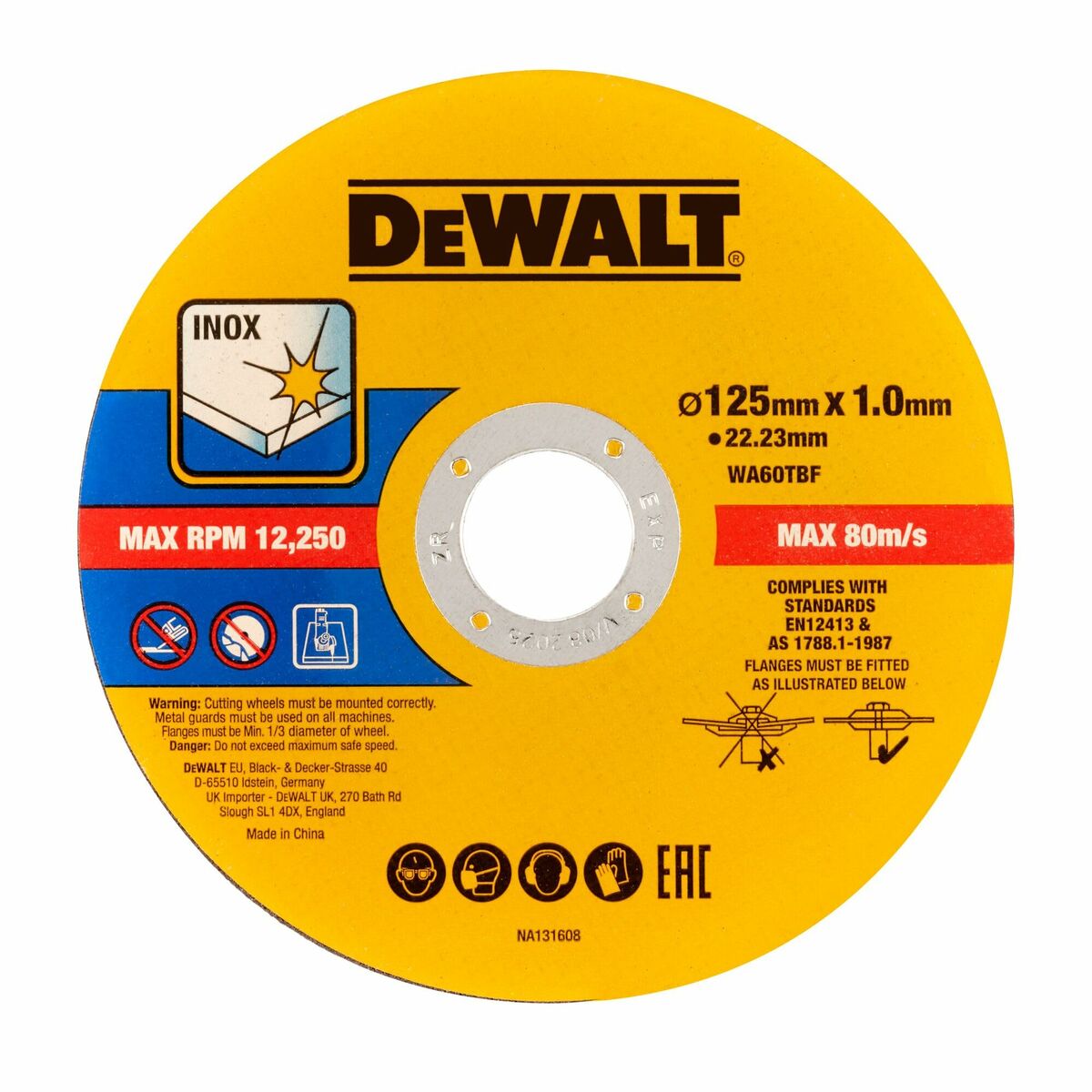 Cutting discs Dewalt dt20598-qz Ø 125 mm Angle grinder (50 Units) Dewalt