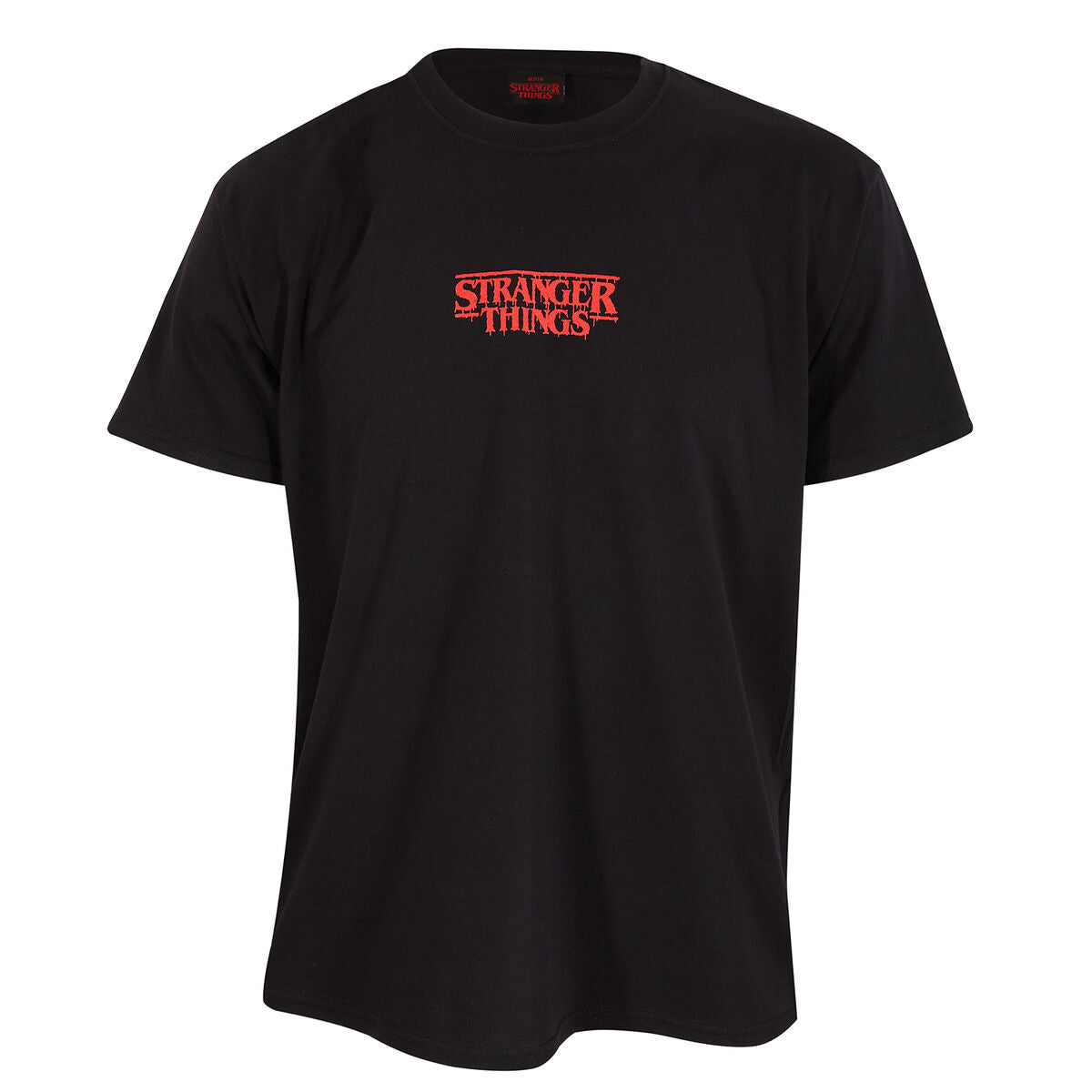 Short Sleeve T-Shirt Stranger Things Demogorgon Upside Down Black Unisex Stranger Things