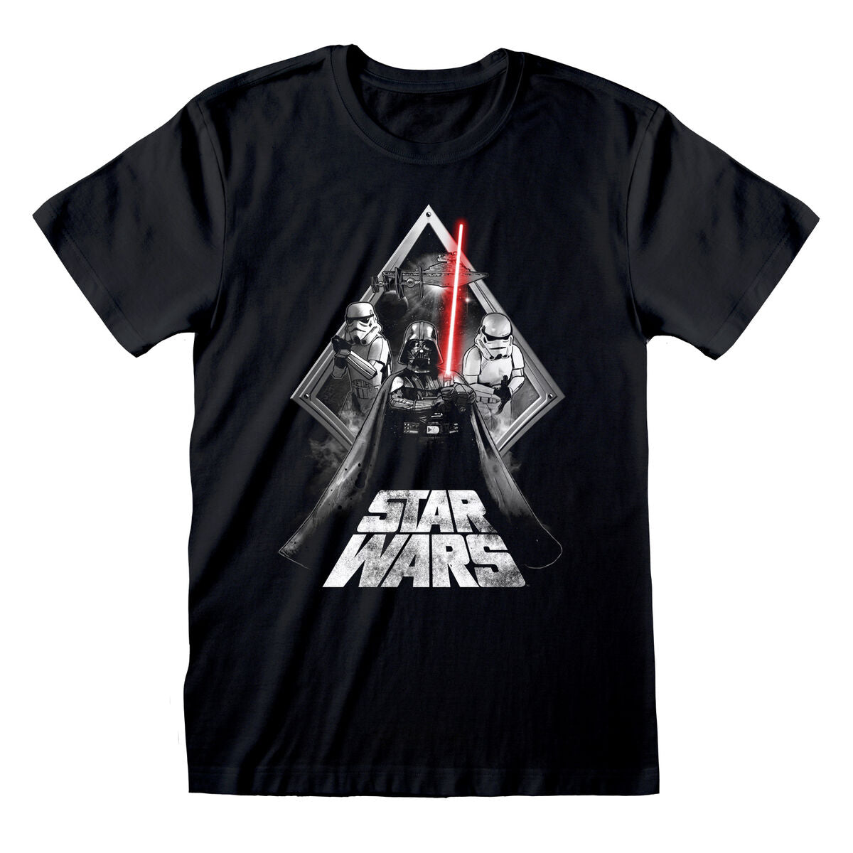 Short Sleeve T-Shirt Star Wars Galaxy Portal Black Unisex Star Wars