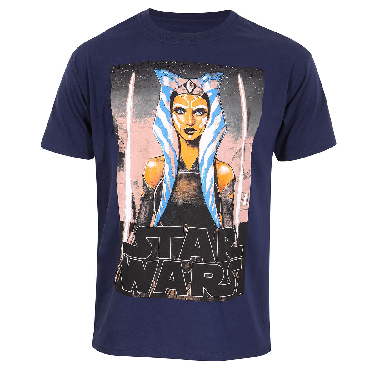 Short Sleeve T-Shirt Star Wars White Blades Blue Unisex Star Wars