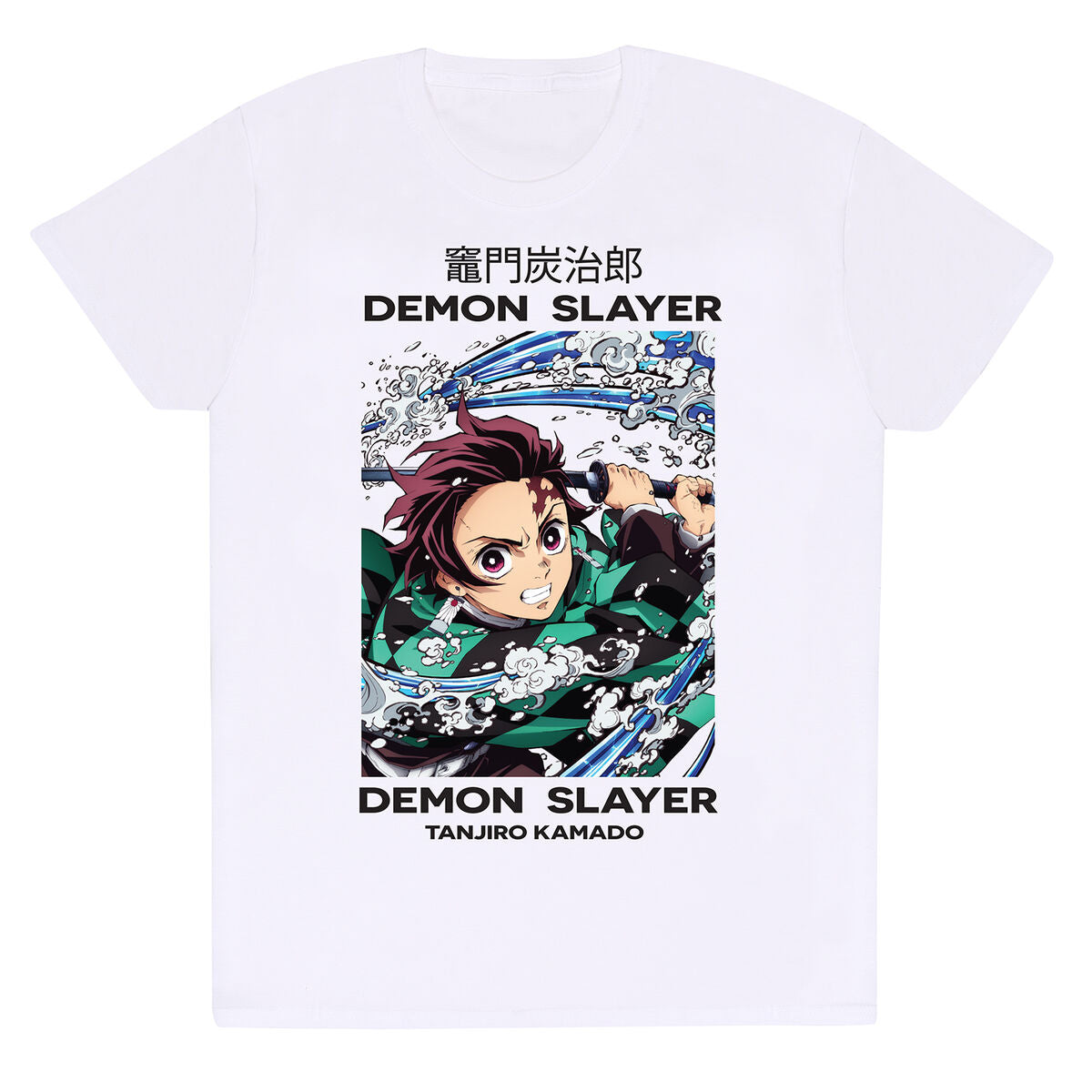 Short Sleeve T-Shirt Demon Slayer Whirlpool White Unisex Demon Slayer