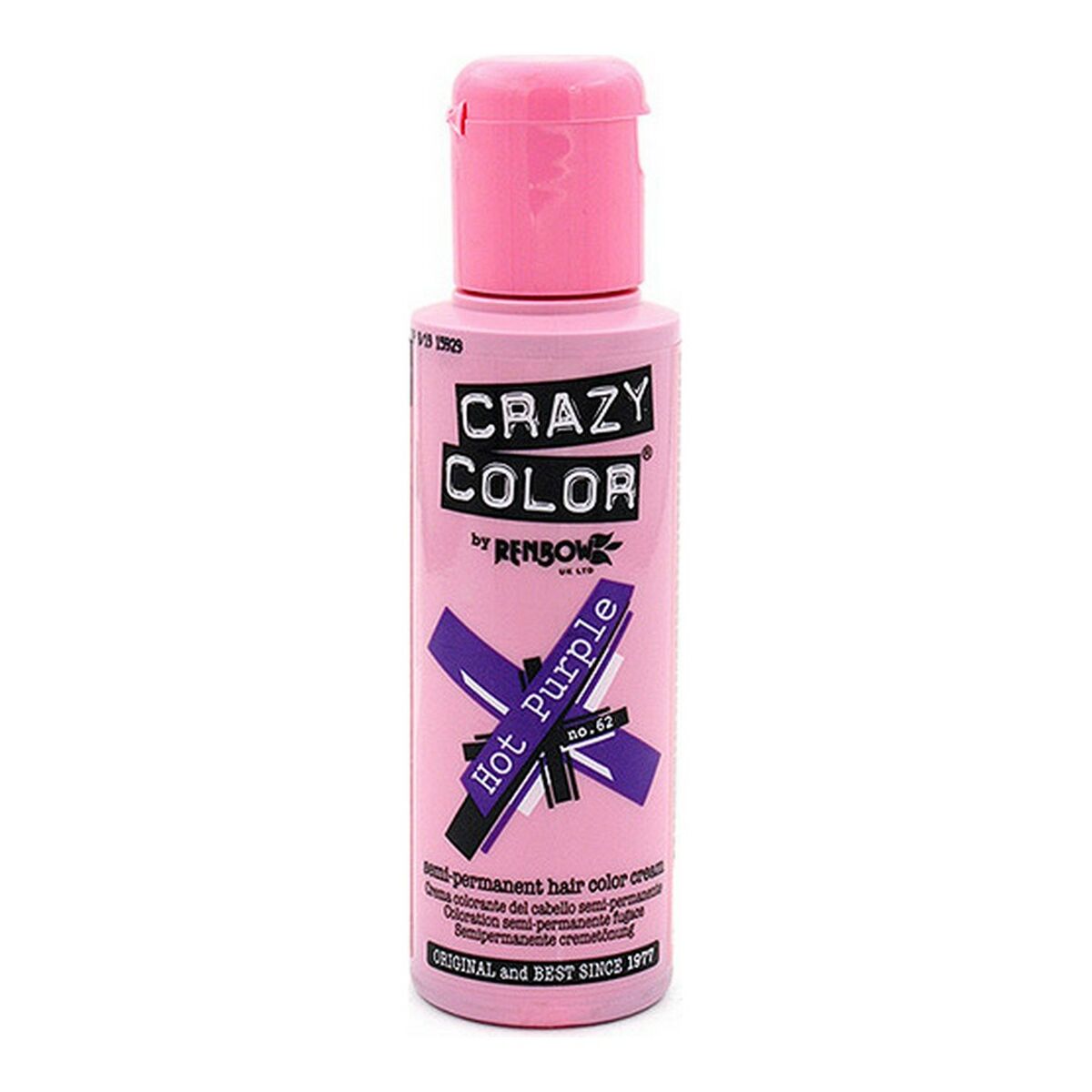 Permanent Dye Hot Purple Crazy Color Nº 62 (100 ml) (100 ml) Crazy Color