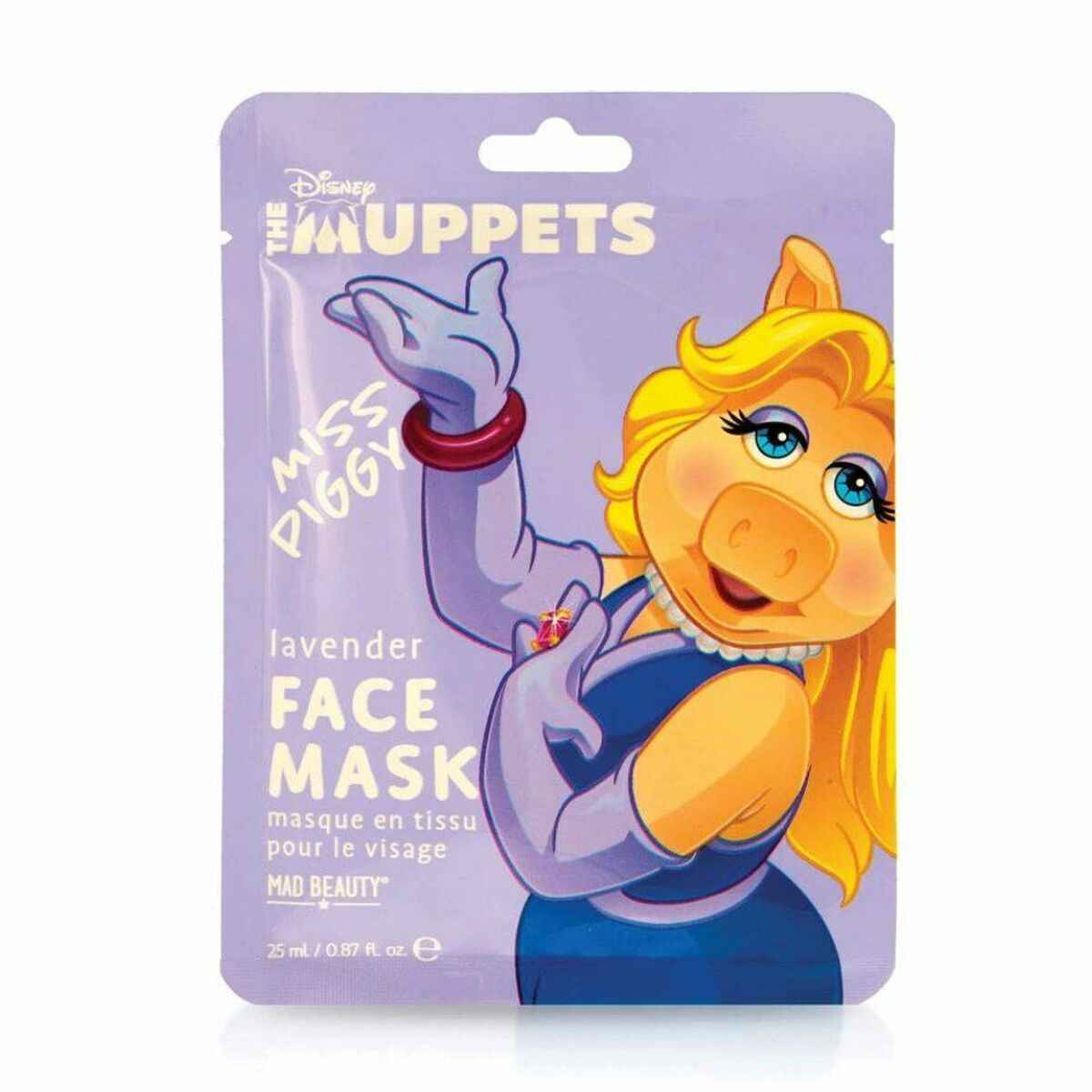 Facial Mask Mad Beauty The Muppets Miss Piggy Lavendar (25 ml) Mad Beauty