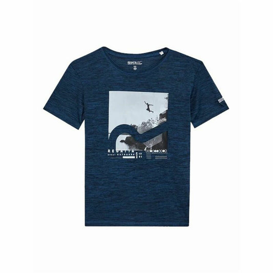 Children’s Short Sleeve T-Shirt Regatta Alvarado VII Bluewingmarl Blue Regatta