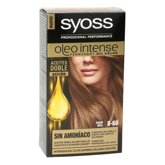 Permanent Dye   Syoss Olio Intense Ammonia-free Nº 8,60 Honey Blonde