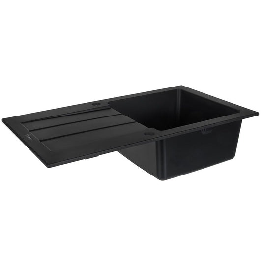 Sink with One Basin Maidsinks 1D volcano 76 x 44 cm Black Maidsinks