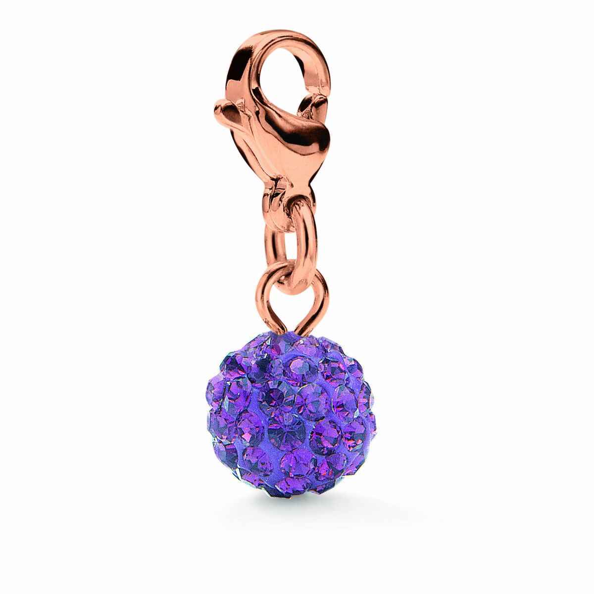 Ladies' charms Folli Follie 3P0T026RX Purple 1 cm Folli Follie